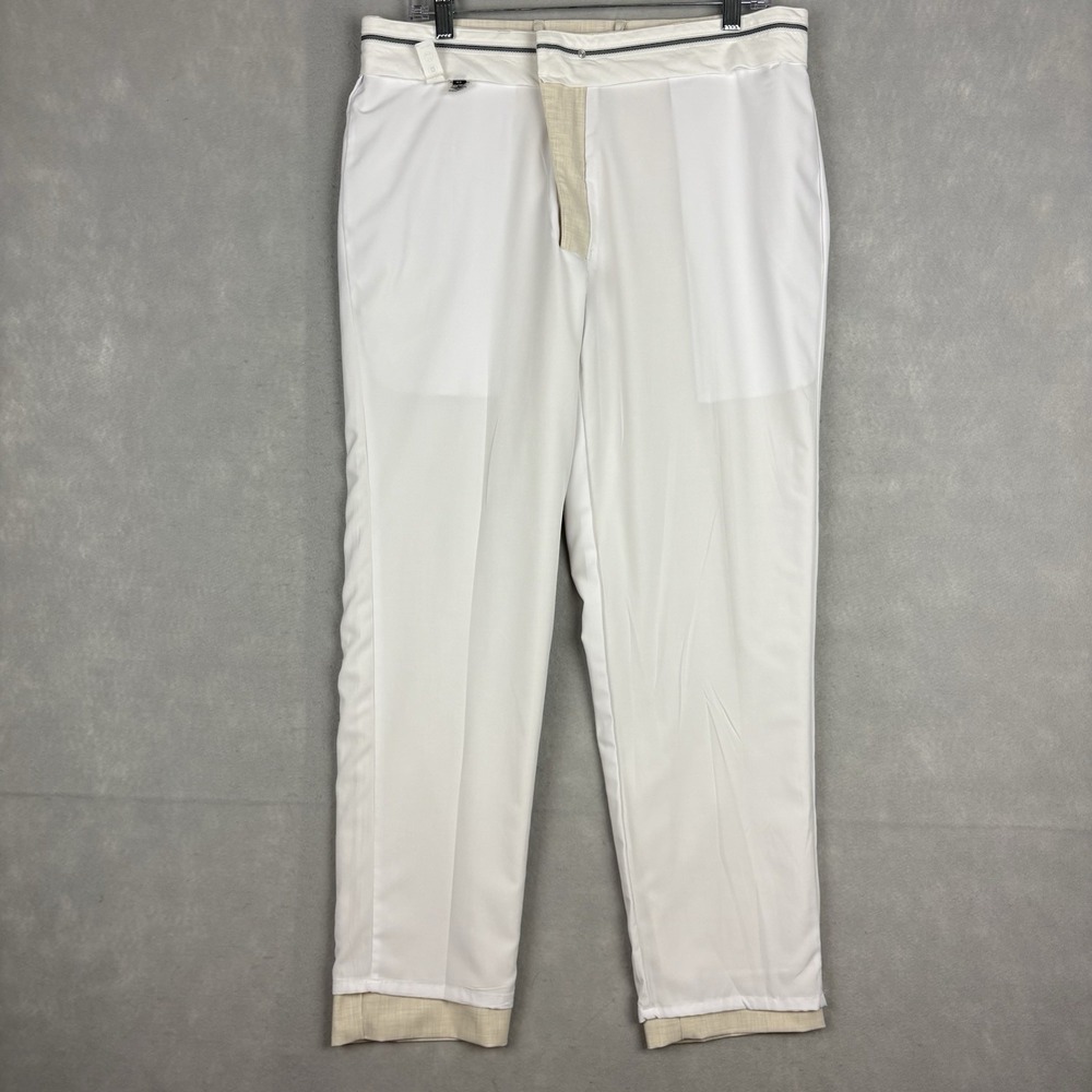 State & Liberty Athletic Fit Stretch Suit Pants Men 33x28 Heathered Bamboo Lined - Picture 11 of 12